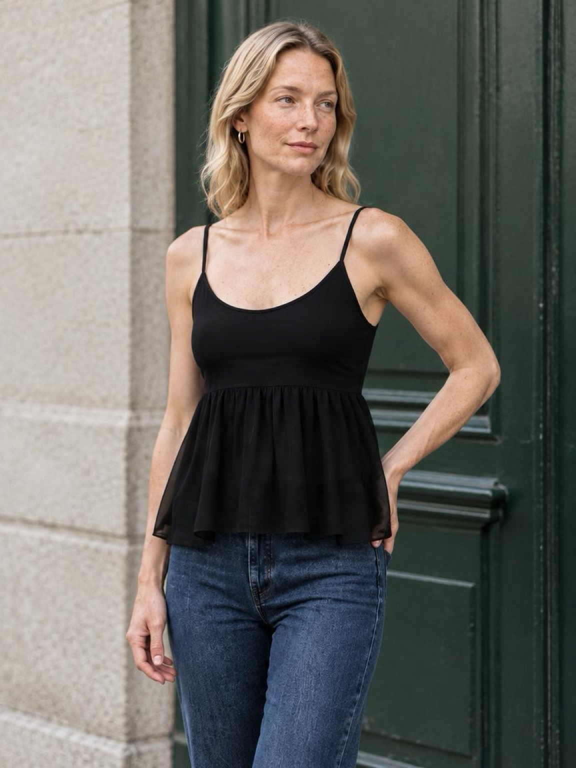 Babydoll Cami, Black, photo 1 of 5