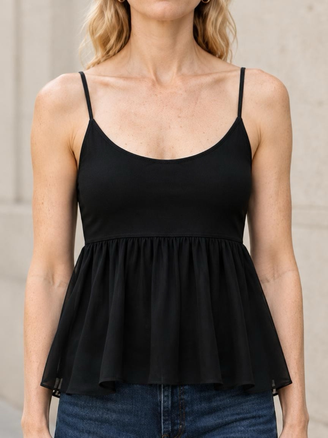 Babydoll Cami, Black, photo 4 of 5