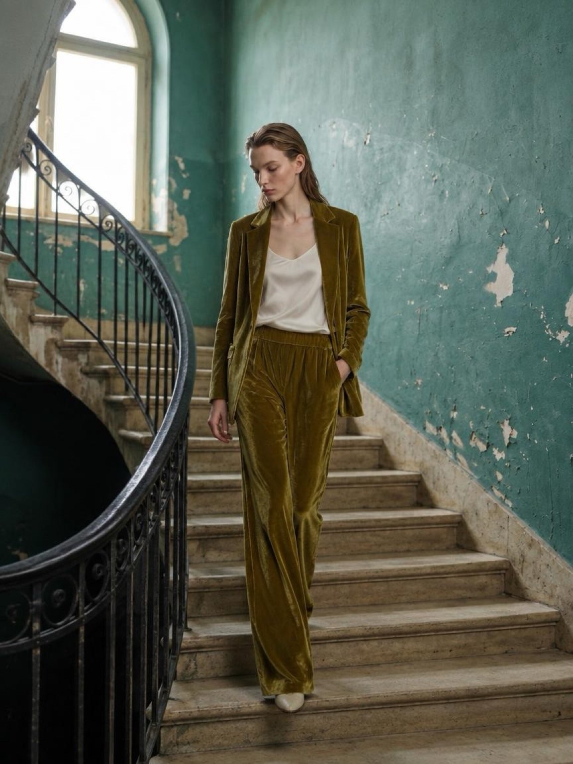 Velvet Suit, Olive Gold, photo 1 of 6
